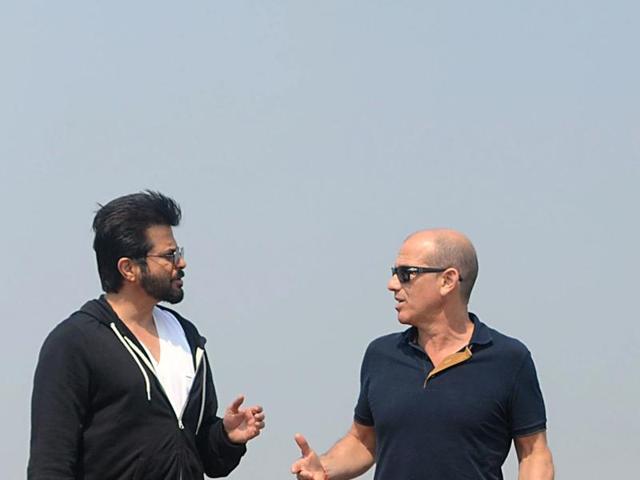 Anil Kapoor in a discussion with US television writer-producer Howard Gordon on the sets of 24 season 2. (AFP) Anil Kapoor in a discussion with US television writer-producer Howard Gordon on the sets of 24 season 2. (AFP)