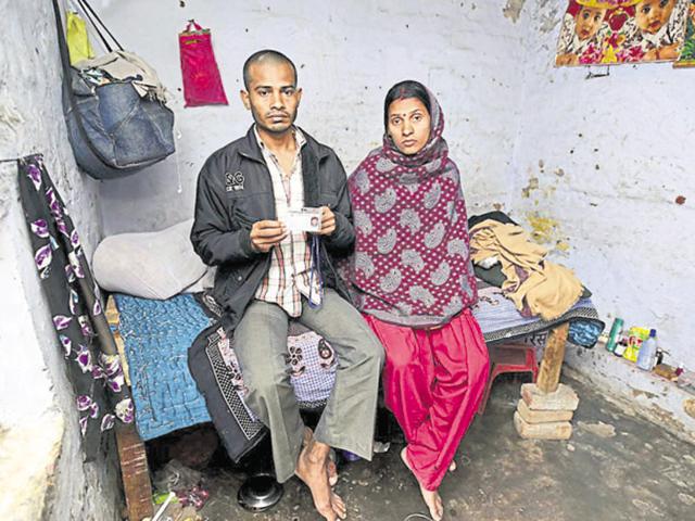 Ankit Singh, 4, fell into an MCD school septic tank and died. His parents Rajesh and Poonam say no one remembers him. (Arun Sharma/HT Photo) Ankit Singh, 4, fell into an MCD school septic tank and died. His parents Rajesh and Poonam say no one remembers him. (Arun Sharma/HT Photo)