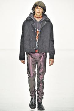 A model walks the runway at the Katie Eary show during The London Collections Men AW16 at Victoria House in London, England. (Gamma-Rapho via Getty Images)