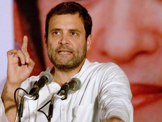 Congress vice-president Rahul Gandhi waves to crowd at a party rally in Thiruvananthapuram on Tuesday. (PTI) Congress vice-president Rahul Gandhi waves to crowd at a party rally in Thiruvananthapuram on Tuesday. (PTI)