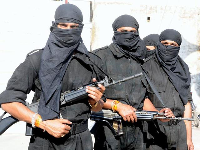 Drone camera at Bhojshala in Dhar. Drone cameras will be used to keep a tab on every activity in the shrine.