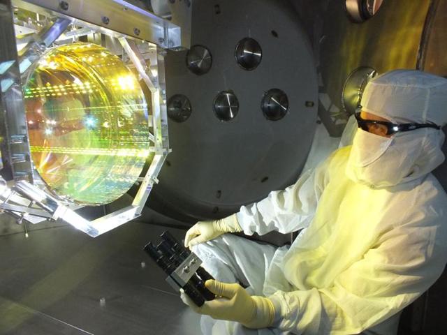 A scientist working at the Laser Interferometer Gravitational Wave Observatory (LIGO) in Louisiana, US.(AFP)