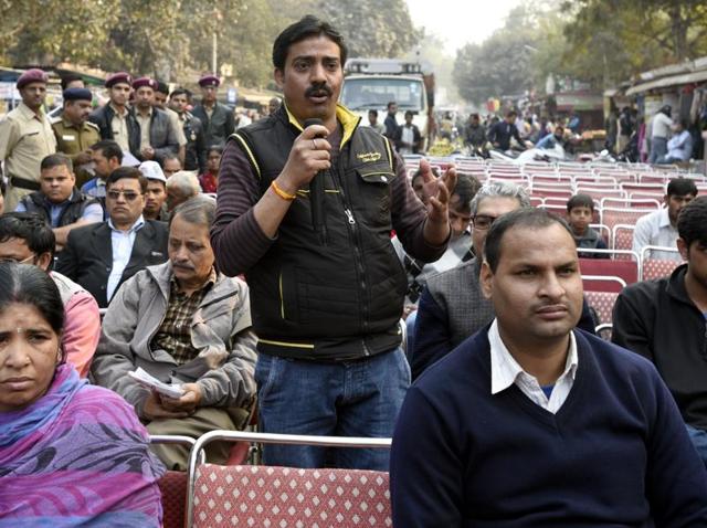 The survey also asked the preferable date by which people would want the restriction to be implemented, to which the voters chose February 14, date on which the AAP government will complete one year in power.(Sonu Mehta/ Hindustan Times) The survey also asked the preferable date by which people would want the restriction to be implemented, to which the voters chose February 14, date on which the AAP government will complete one year in power.(Sonu Mehta/ Hindustan Times)