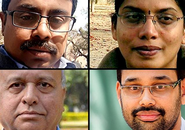 Scientists (clock-wise from top left) Anand Sengupta, Archana Pai, Parameswaran Ajith, Sanjeev Dhurandhar who were part of the experiment that led to the discovery of the gravitational wave(Special arrangement)