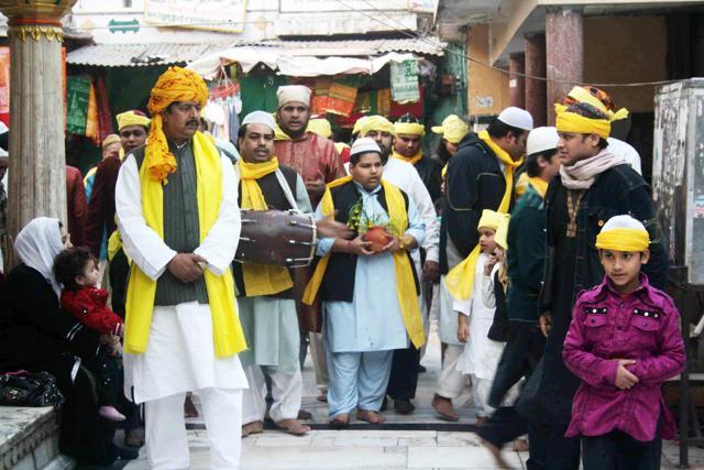 Sufi Basant falls on the third day of Jumada-al-awwal, the fifth month of the Islamic calendar, when the dargah smells of mustard blooms and is decorated with marigold flowers. (Mayank Austen Soofi/ HT photo)