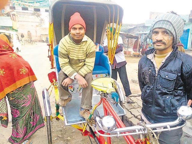 Although unschooled, Siddhant (left) is better placed than other beggars.(HT Photo)
