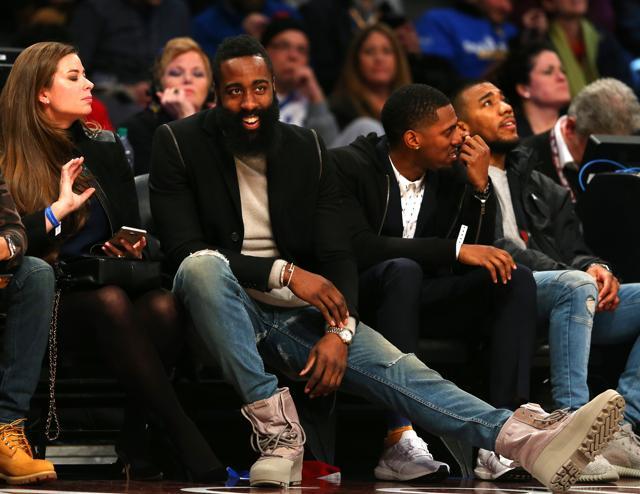 NBA All-Star James Harden of the Houston Rockets looks on during a match between the World team and United States team in Toronto, Canada. All-Star Weekend features the game’s biggest stars in an entertaining format. (AFP) NBA All-Star James Harden of the Houston Rockets looks on during a match between the World team and United States team in Toronto, Canada. All-Star Weekend features the game’s biggest stars in an entertaining format. (AFP)
