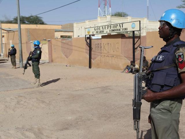 Six UN peacekeepers were killed and some 30 wounded on Friday when suspected Islamists attacked their base in northern Mali.(AFP Photo)