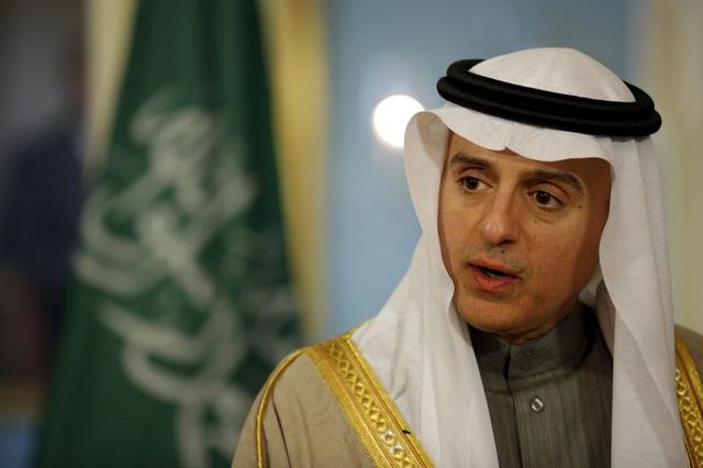 Saudi foreign minister Adel al Jubeir delivers a statement after a meeting with US secretary of state John Kerry at the State Department in Washington. (Reuters Photo) Saudi foreign minister Adel al Jubeir delivers a statement after a meeting with US secretary of state John Kerry at the State Department in Washington. (Reuters Photo)