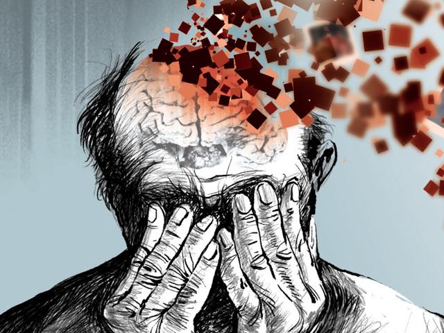 The first sign of dementia, particularly Alzheimer’s is memory problems, but these are often dismissed as signs of old age.(Illustration: Ravi Jadhav)