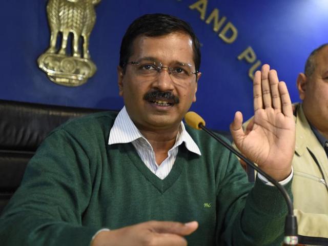Delhi chief minister Arvind Kejriwal, deputy chief minister Manish Sisodia, and health minister Satyendra Jain, addressing press conference in New Delhi. (Sonu Mehta/ HT File Photo) Delhi chief minister Arvind Kejriwal, deputy chief minister Manish Sisodia, and health minister Satyendra Jain, addressing press conference in New Delhi. (Sonu Mehta/ HT File Photo)