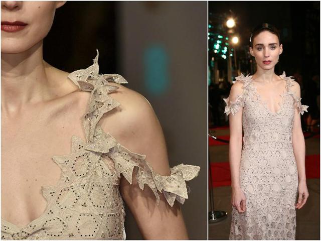 Rooney Mara wore what you may call a simple dress but pay attention to her shoulders before you form opinions. (Agencies) 