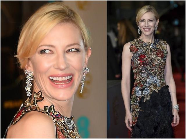 Cate Blanchett seems to be making the spring come a little early in her flowery dress. (agencies) 