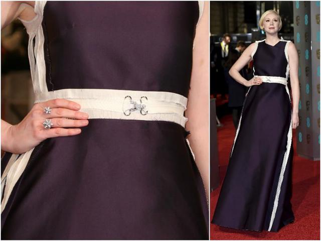 Gwendoline Christie in a sleek dark purple gown. We so need that ring right now. (Agencies) 