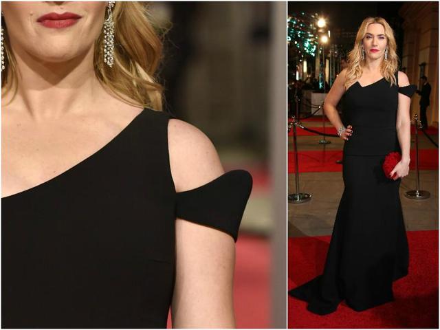 Kare Winslet decided to let her hair down for the evening. She wore a gorgeous black dress with great shoulder detailing. (Agencies) 