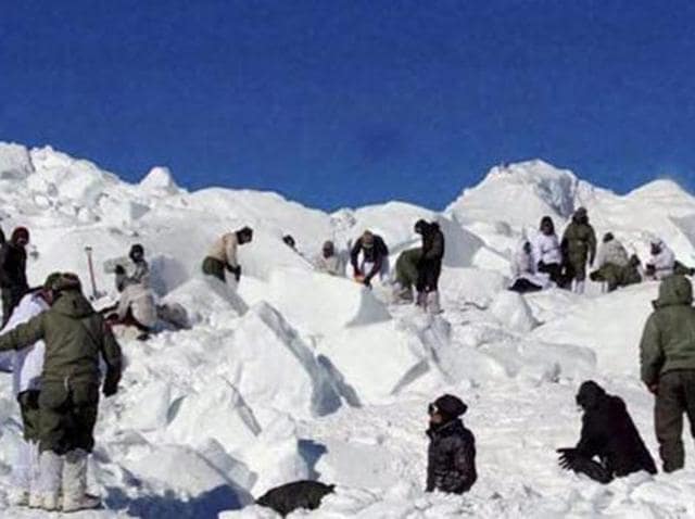 The soldiers were killed on February 3 when an avalanche had struck their post, burring ten soldiers under 25 feet of snow. (Defence Ministry handout image) The soldiers were killed on February 3 when an avalanche had struck their post, burring ten soldiers under 25 feet of snow. (Defence Ministry handout image)