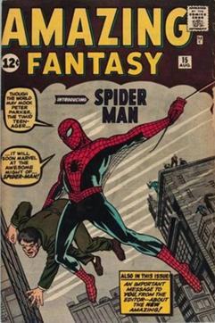 The Amazing Fantasy issue was purchased for $1,200 in 1980 by Walter Yakoboski Yacoboski, the auctioner. Its cover, featuring a price of 12 cents, shows Spiderman clutching a villain in one arm and swinging from his web with the other. (Twitter)