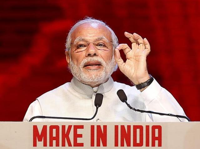 Prime Minister Narendra Modi speaks during the inauguration ceremony of the 'Make In India' week in Mumbai. (Reuters Photo) Prime Minister Narendra Modi speaks during the inauguration ceremony of the 'Make In India' week in Mumbai. (Reuters Photo)