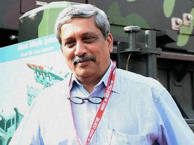 Union defence minister Manohar Parrikar during the Make In India Week in Mumbai on Monday.(PTI)