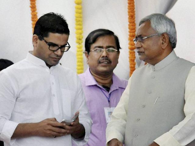 Bihar chief minister Nitish Kumar has tasked poll strategist Prashant Kishore (right) with piloting a new “participatory” chief minister’s office that will run parallel to the existing administrative system. (PTI) Bihar chief minister Nitish Kumar has tasked poll strategist Prashant Kishore (right) with piloting a new “participatory” chief minister’s office that will run parallel to the existing administrative system. (PTI)