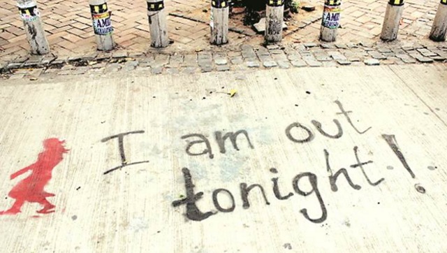 Graffiti like this appeared all across Delhi University in September 2015.