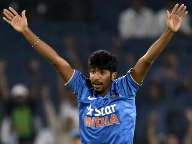 Jasprit Bumrah has proved up to the task every time Dhoni has handed him the ball, especially in the death overs.(Kunal Patil/HT Photo)