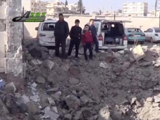 This still image from a video shows heavy smoke rising from a location said to be a Medecins Sans Frontieres (MSF)-supported hospital in Marat al Numan, Idlib, Syria.(Reuters Photo)