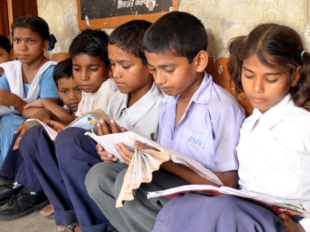 Students at a government elementary school in Patiala.(HT File Photo) Students at a government elementary school in Patiala.(HT File Photo)