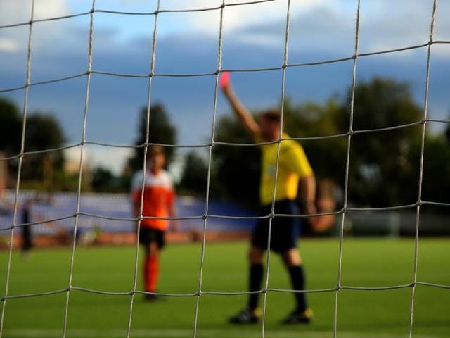An amateur footballer enraged by getting a red card in Argentina fetched a gun and fatally shot the referee on the pitch.(Picture courtesy: Shutterstock)