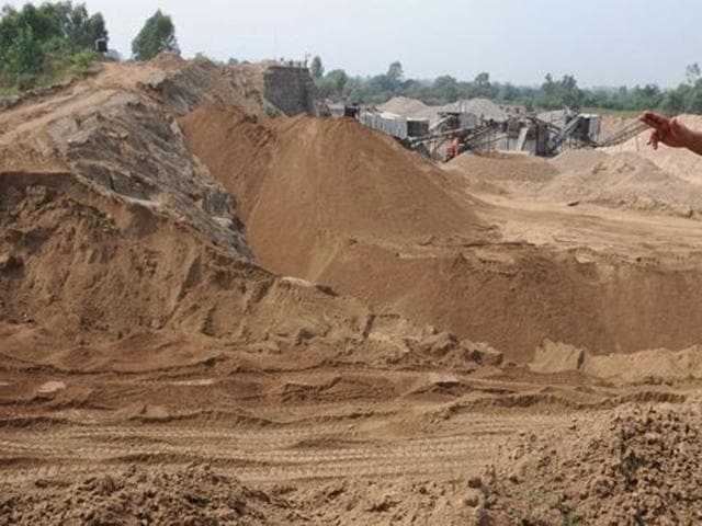 Absence of marked boundaries, especially in the areas where rivers keep changing their course, is the main reason behind illegal mining.(HT file)