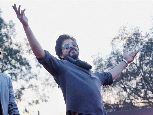 You can’t skip the ‘copyright’ pose EVER. Shah Rukh Khan at his alma mater, Hansraj college, in New Delhi. (PTI) You can’t skip the ‘copyright’ pose EVER. Shah Rukh Khan at his alma mater, Hansraj college, in New Delhi. (PTI)