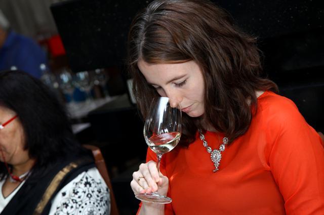 A consumer tasting wine at the event. (Photo courtesy: All Things Nice )