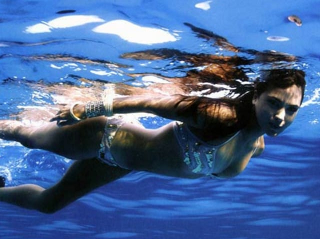 A stylish shot of Lara Dutta from Blue. 