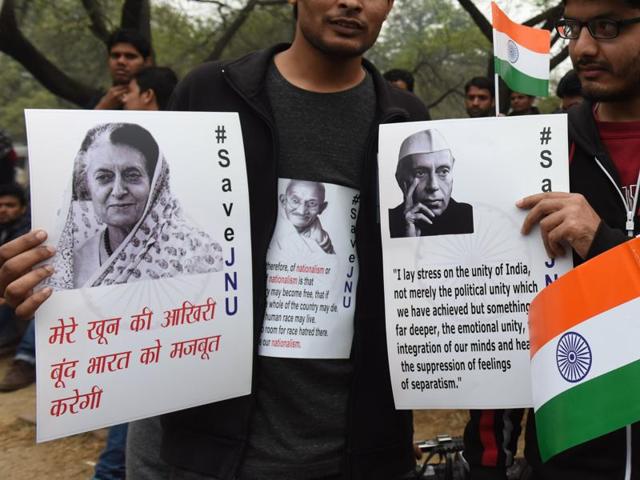 JNU students take out a march to Jantar Mantar. (Sushil Kumar/HT Photo) JNU students take out a march to Jantar Mantar. (Sushil Kumar/HT Photo)