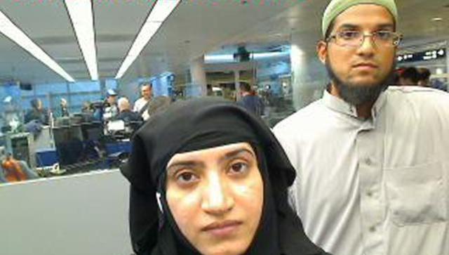 This image obtained from US Customs and Border Protection shows Syed Farook and Tashfeen Malik, as they were going through customs in Chicago's O'Hare International Airport. Farook, 28, and his 27-year-old wife Tashfeen Malik died in a shootout with police, hours after killing 14 people at a holiday party organised by Farook's employer in San Bernardino on December 2. (AFP Photo) This image obtained from US Customs and Border Protection shows Syed Farook and Tashfeen Malik, as they were going through customs in Chicago's O'Hare International Airport. Farook, 28, and his 27-year-old wife Tashfeen Malik died in a shootout with police, hours after killing 14 people at a holiday party organised by Farook's employer in San Bernardino on December 2. (AFP Photo)