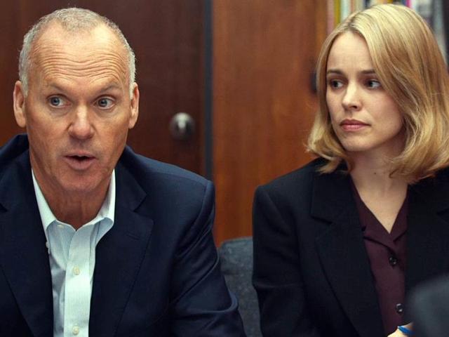 Michael Keaton and Rachel McAdams in a still from Spotlight. The cast effortlessly inhabits the characters, making Spotlight powerful and subtle at the same time. Michael Keaton and Rachel McAdams in a still from Spotlight. The cast effortlessly inhabits the characters, making Spotlight powerful and subtle at the same time.