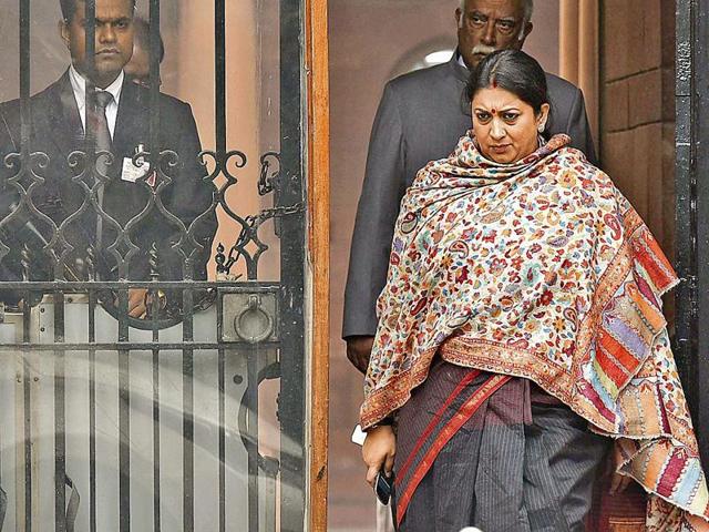 The ministry had organised a conference of all central university VCs in Surajkund, Faridabad which was chaired by HRD minister Smriti Irani. (Raj K Raj/ Hindustan Times)