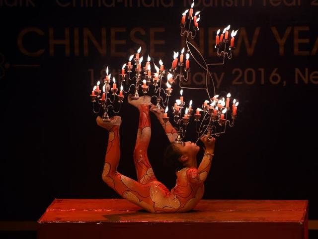 Some of its more popular creations include Exotic Flower of China, Art Presented in Palace, Flying Goddess, Rolling Lamps, Juggling Hoops, Pangu Drum and Balancing Jars on Head. (AFP) Some of its more popular creations include Exotic Flower of China, Art Presented in Palace, Flying Goddess, Rolling Lamps, Juggling Hoops, Pangu Drum and Balancing Jars on Head. (AFP)