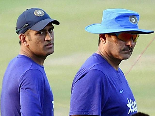 Team India Director Ravi Shastri and skipper MS Dhoni during a practice session ahead of the T20 match against Sri Lanka in Pune on February 8, 2016. (PTI Photo) Team India Director Ravi Shastri and skipper MS Dhoni during a practice session ahead of the T20 match against Sri Lanka in Pune on February 8, 2016. (PTI Photo)