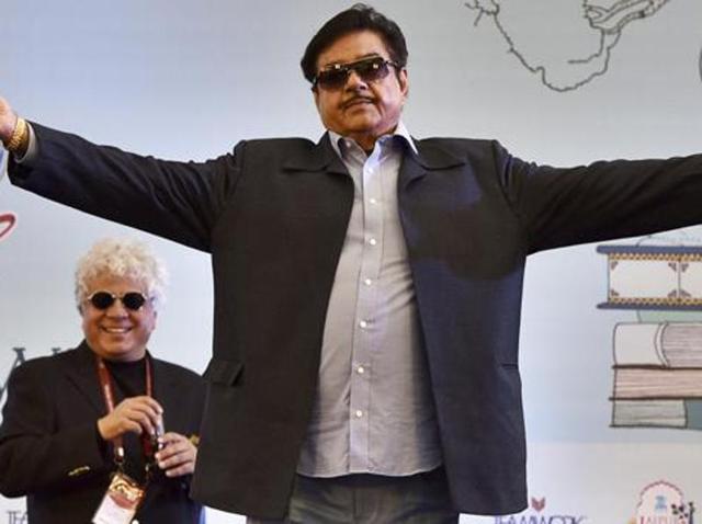 BJP leader Shatrughan Sinha at the launch of his book, Anything But Khaamosh: The Shatrughan Sinha Biography in Jaipur. (HT) BJP leader Shatrughan Sinha at the launch of his book, Anything But Khaamosh: The Shatrughan Sinha Biography in Jaipur. (HT)