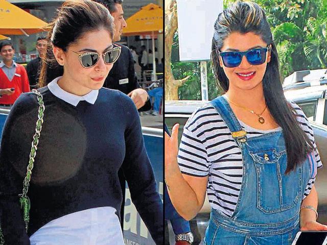 Huma Qureshi and Kainaat Arora were spotted at the Mumbai airport. (Yogen Shah) 