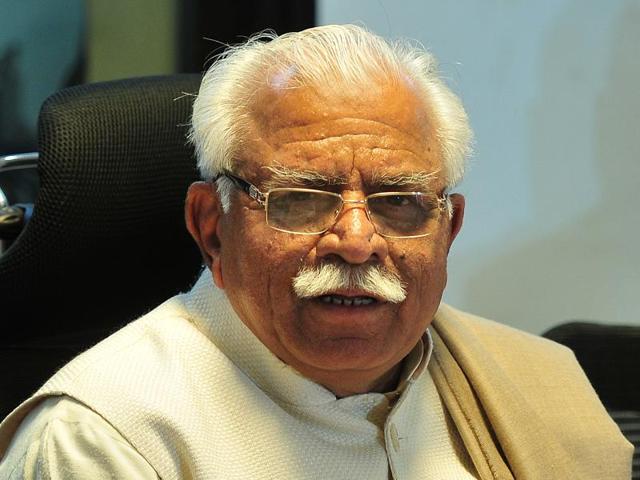 A file photo of Haryana CM Manohar Lal Khattar (HT Photo) A file photo of Haryana CM Manohar Lal Khattar (HT Photo)