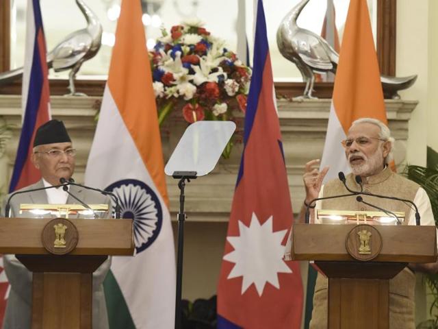 The two leaders deliberated on all aspects of the bilateral relationship, particularly the political situation in Nepal. (Sonu Mehta/ Hindustan Times) The two leaders deliberated on all aspects of the bilateral relationship, particularly the political situation in Nepal. (Sonu Mehta/ Hindustan Times)
