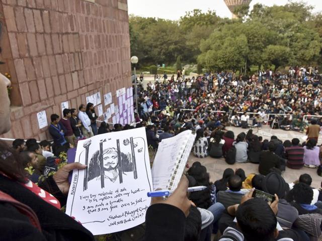 The academics said they “salute” student protests at JNU, FTII, Hyderabad Central University, Jadavpur University, Allahabad University and others. (Hindustan Times) The academics said they “salute” student protests at JNU, FTII, Hyderabad Central University, Jadavpur University, Allahabad University and others. (Hindustan Times)
