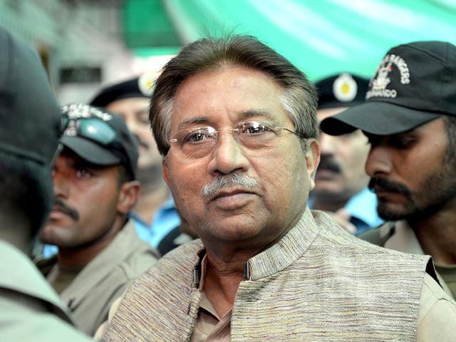 Former Pakistani president Pervez Musharraf is escorted by soldiers as he arrives at an anti-terrorism court in Islamabad. (AFP File Photo) Former Pakistani president Pervez Musharraf is escorted by soldiers as he arrives at an anti-terrorism court in Islamabad. (AFP File Photo)