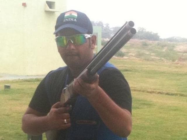 Sheerz Sheikh was selected for the national skeet shooting team during the selection trials in Patiala last week.(HT Photo)