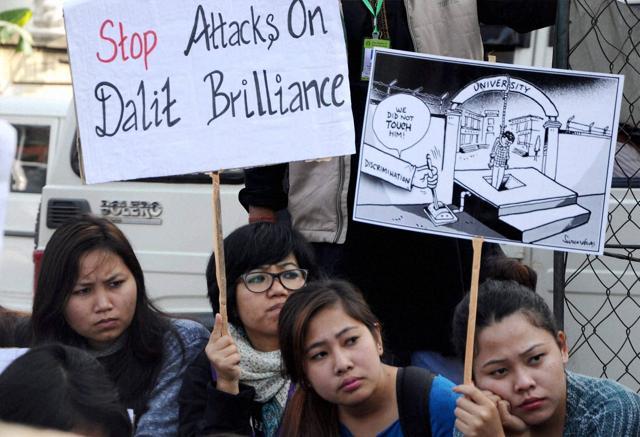 Students of several educational institutions and organisations protest against the suicide of Rohith Vemula. (PTI) Students of several educational institutions and organisations protest against the suicide of Rohith Vemula. (PTI)