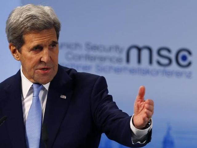 Kerry said he spoke in the morning with Russian foreign minister Sergey Lavrov to discuss terms of a cease-fire and the two now must reach out to the parties in the conflict.(REUTERS)