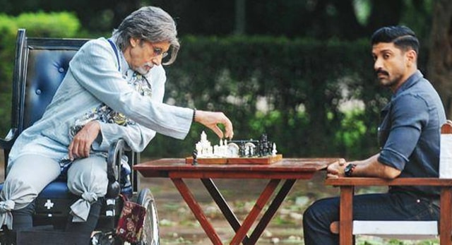 Amitabh Bachchan and Farhan Akhtar in a still from their last film, Wazir. (Twitter) Amitabh Bachchan and Farhan Akhtar in a still from their last film, Wazir. (Twitter)
