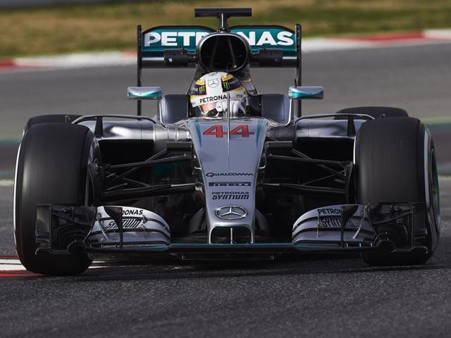 Mercedes driver Lewis Hamilton, left, executive director Toto Wolff, center, and driver Nico Rosberg of Germany pose during the official team presentation at the Catalunya racetrack in Barcelona on February 22, 2016. (AP Photo) Mercedes driver Lewis Hamilton, left, executive director Toto Wolff, center, and driver Nico Rosberg of Germany pose during the official team presentation at the Catalunya racetrack in Barcelona on February 22, 2016. (AP Photo)